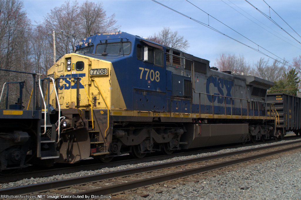 CSX C40-8W 7708 trails on R434-13
